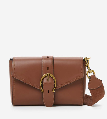 $228 NWT ETIENNE AIGNER LEATHER MIA FLAP SIGNATURE HARDWARE CROSSBODY LUGAGGE