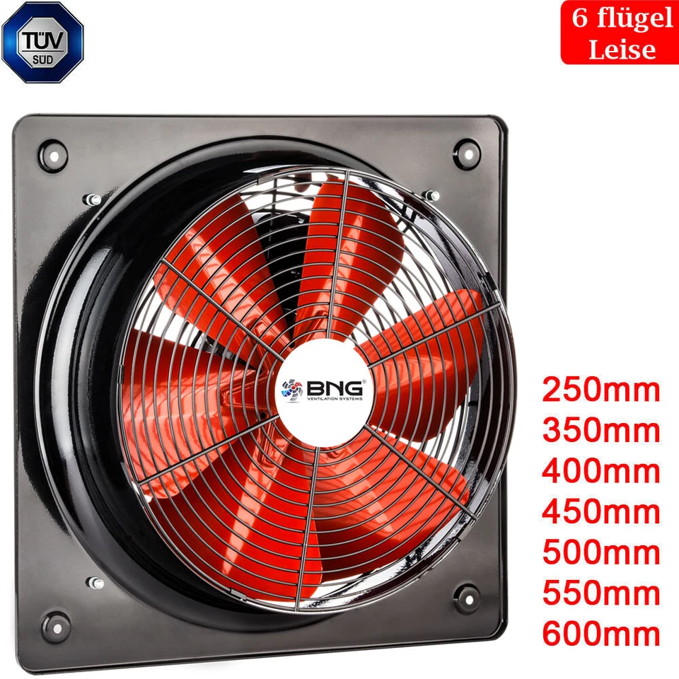 BNG VENTILATION SYSTEMS & HOUSE PRODUCTS Axial HLKK Industrie Ventilator Gebläse Lüfter für Zuluft Abluft Wand Fenster