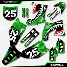 Green Savage Camo Graphics Kit fits 09-12 Kawasaki KXF250 KXF 250 Decals 