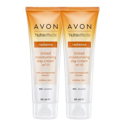 Avon 2 x Nutra Effects Radiance Tinted Moisturiser LSF 20 50 ml Neu
