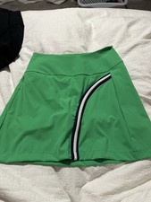 Kinona Womans Golf Skort Skirt  XS UPF 50 Tennis Green Pockets NEW