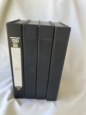 Lot of 4 Black VHS Video Tape Storage Cases Empty Clamshell Memorex