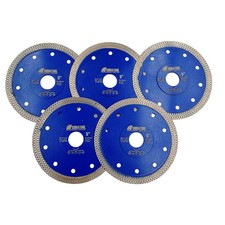 5pcs 5inch Diamond Saw Blade X-Mesh Cutting Disc for Porcelain Tile Marble Stone