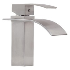 Miseno ML531 Nickel Remi 1.2/2.2 Gpm Single Hole Waterfall Bathroom Faucet