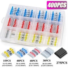 400Pcs Waterproof Solder Stick Seal Sleeve Heat Shrink Butt Wire Connectors Kit