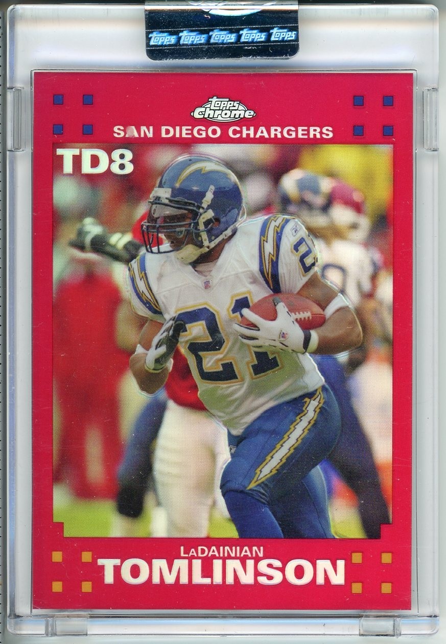2007 Topps Chrome LaDainian Tomlinson TD8 #LT-8 - 09/10 RED REFRACTOR