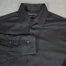 Geoffrey Beene Men's Fitted No-Iron Black Dress Shirt 15.5 34/35