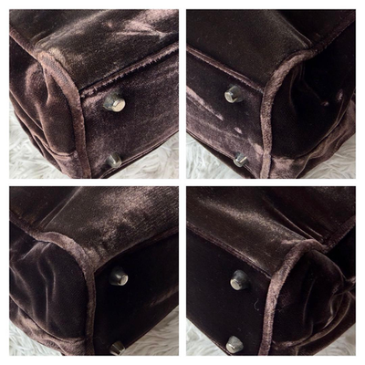 バッグ PRADA archive hand bag 1997AW Prada FW1997 Velvet Handbag Brown Frame Bag Vintage Archive Rare