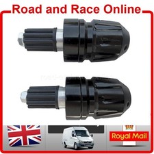 Motorcycle Bar Ends For Hollow Bars Black CNC Aluminium Universal Fit 22mm Bars