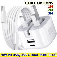 For iPad Mini 7th Gen, A17 Pro USB-C PD Fast Charger Adapter Plug & Cable Lead