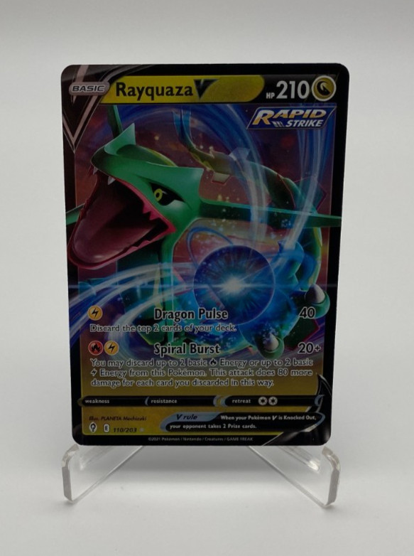 Pokemon Trading Card Game TCG Evolving Skies Rayquaza V 110/203
