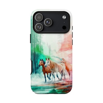 Phone Ink Case: Wild Horses Watercolor