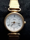 Vintage Timex Quartz Watch Womens Gold Tone Stainless Water Restnt 6.2" New Btry