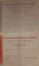 Set of 2 Ecuador External Debt Certificates 1...