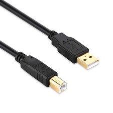 10 Ft USB-A to USB-B 2.0 Cable with 480 Mbps Transfer Speed for Printer Cable