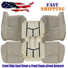 Fits Cadillac Escalade 2003-2006 Tan Front Side Leather Seat Cover Front Foam