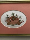 Vintage Needle Point Floral Design Handmade Wooden Frame 8”x10” Wall Hanging — photo 2