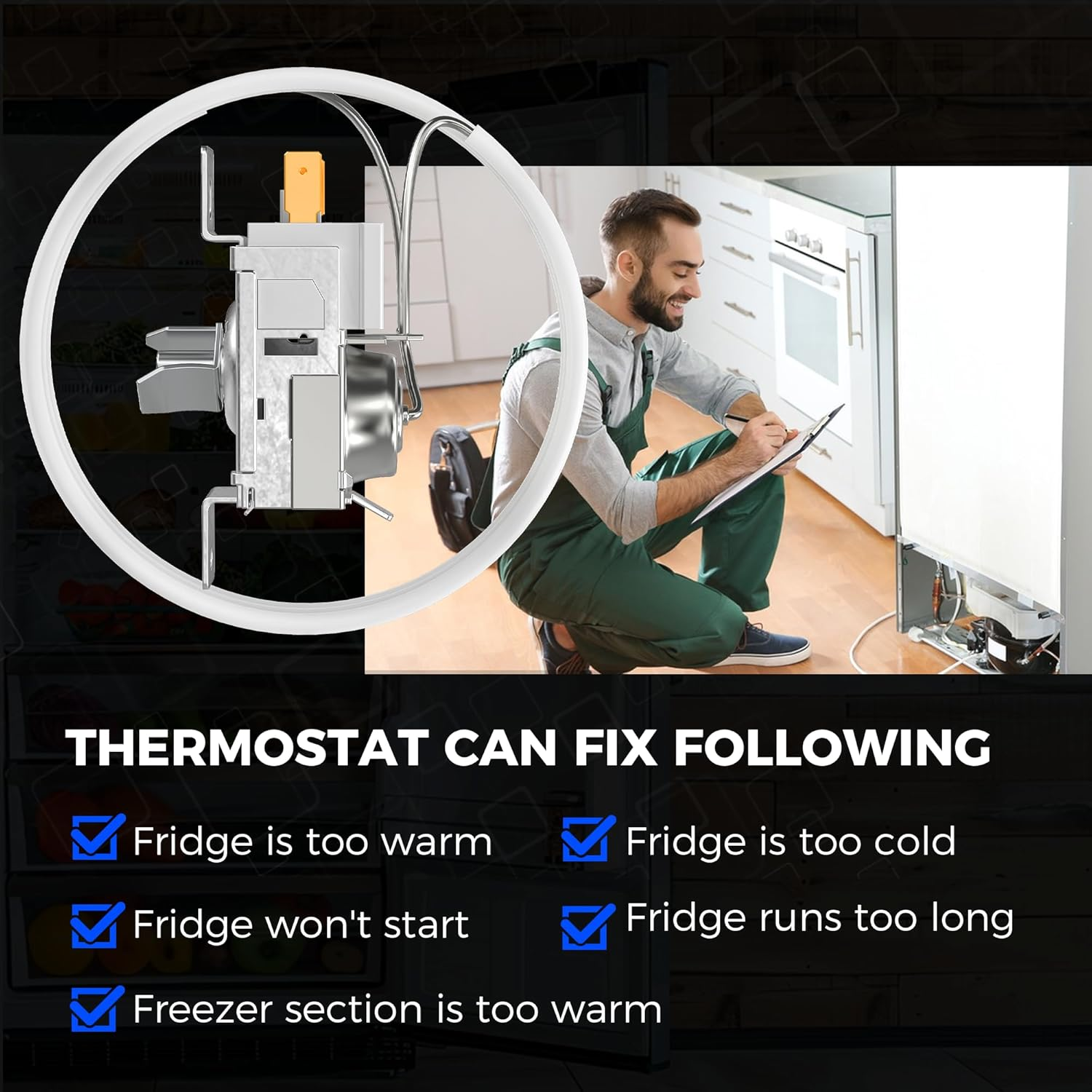 2198202 Refrigerator Cold Control Thermostat Exact Compatible for ...