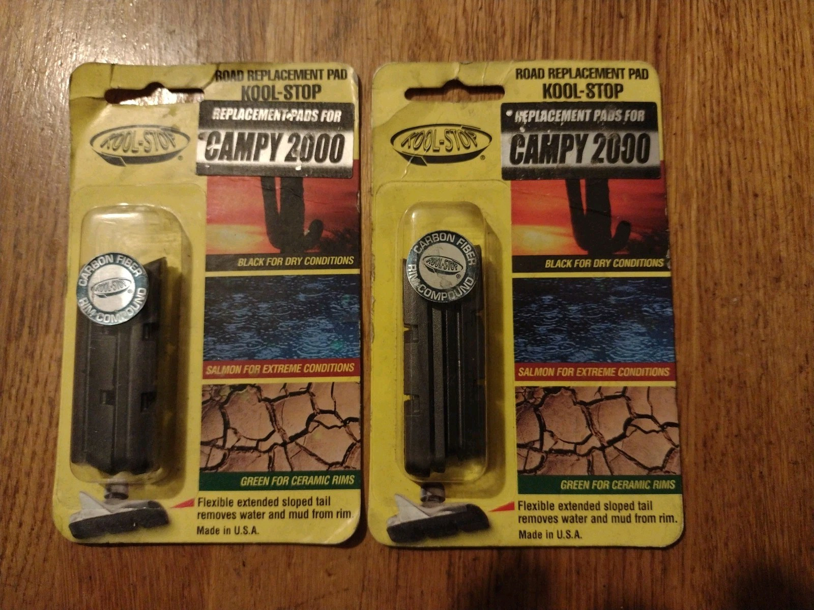 Kool Stop Carbon Compound Rim Brake Inserts Campagnolo 2000-2010: TWO PAIRS