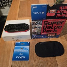 PS Vita PCH-2000 Japanese RED/BLACK CUSTOM FIRMWARE EXCELLENT CONDITION 128GB SD