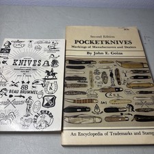 Pair Of Pocket Knives Markings Manufacture USA Knife Collector Book John E Goins