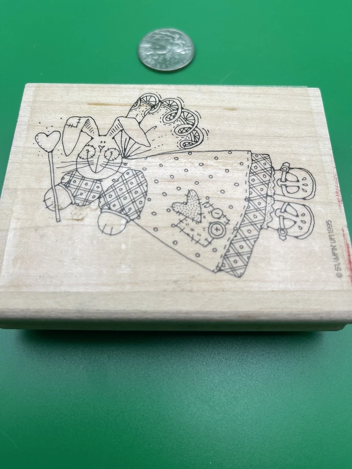 Estampilla de goma montada en madera BUNNY ANGEL Stampin’ Up DE COLECCIÓN - Envío gratuito Foto 2 de 4