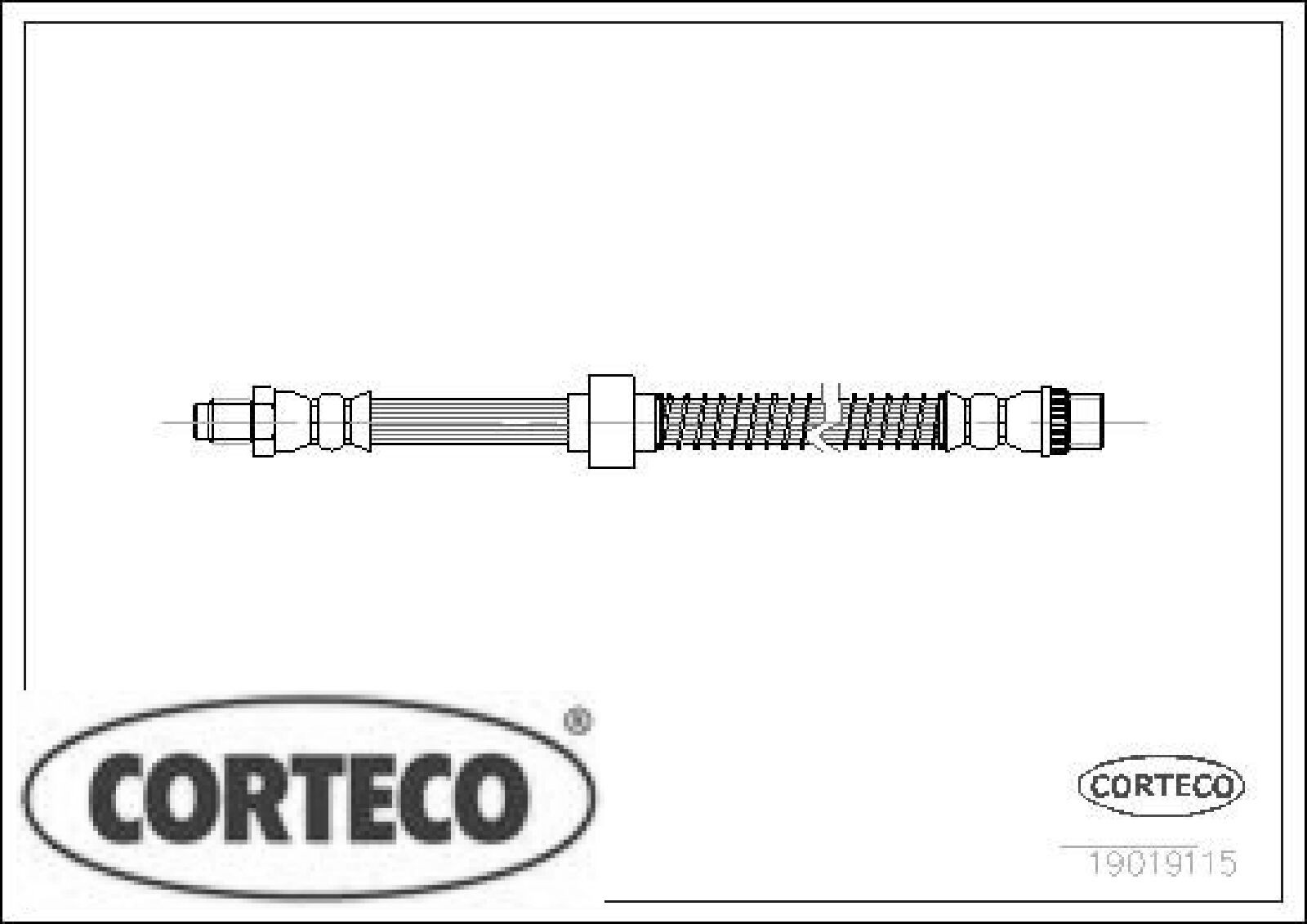CORTECO 19019115 Bremsschlauch Vorderachse Vorne für Citroen für Peugeot