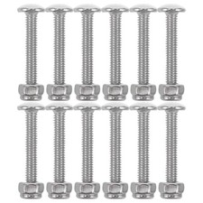 12 Sets Foosball Replacement Parts Bolt and Nut Screws Nuts Player Hardware
