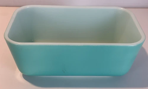 Vintage Pyrex Refrigerator Food Dish Turquoise Blue 7 " No Lid