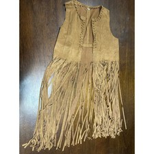 American Indian Fringe Vest Costume Indie Hippie Festival Western Cowgirl Medium