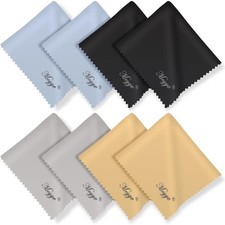8 Pack Microfiber Cleaning Cloth for Glasses Lens Phone Screen TV Laptop