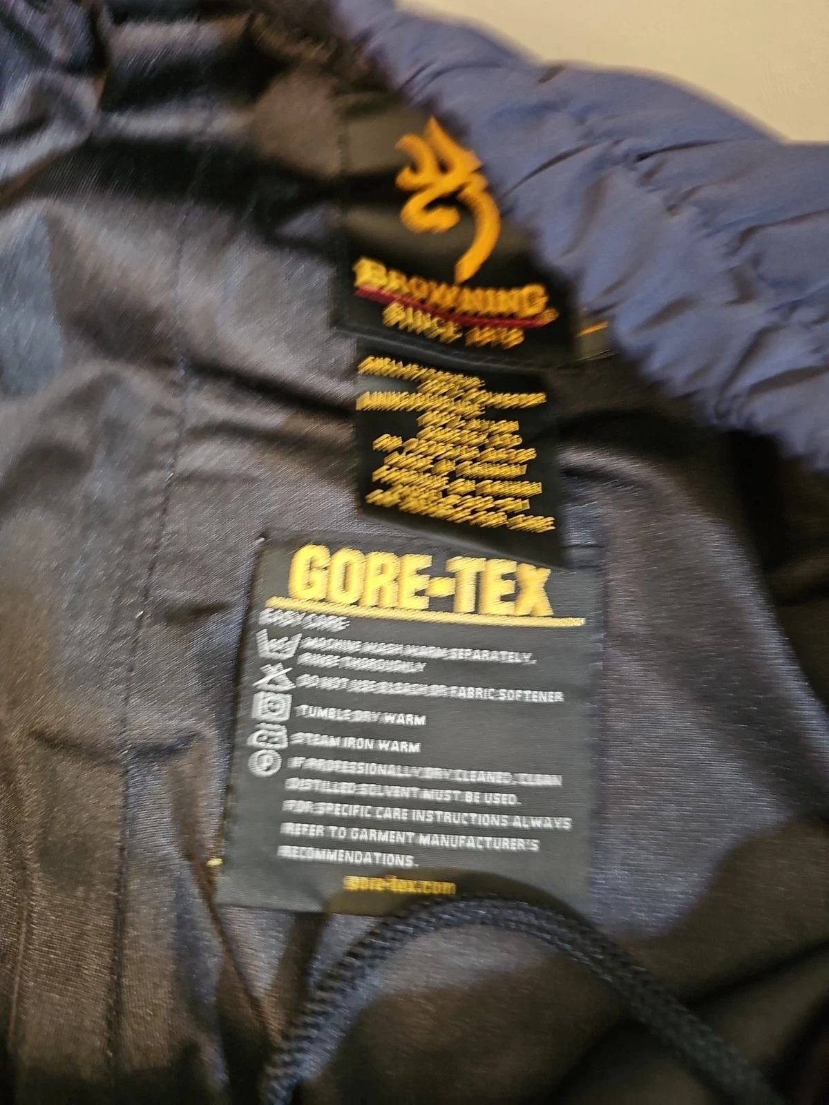Browning GORE-TEX Rain Pants Mens (LARGE) BLUE Waterproof Windproof Hunting