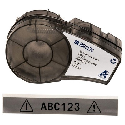 BRADY M21-500-595-GY Label Tape Cartridge,Permanent Printer 20XW89