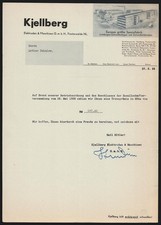 Rechnung Finsterwalde 1938, Kjellberg Elektroden & Maschinen GmbH, Ansicht der  