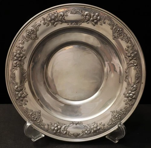 Gorham Sterling Silver Chantilly Floral 10" Sandwich Plate #1024