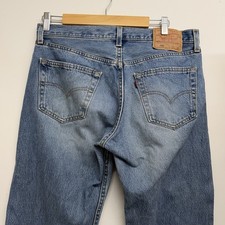 Jeans uomo Levi’s 501 W34 L32 blu chiaro vintage anni 90 bottone mosca made in USA