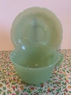 Vtg FIRE KING 🔥 Jadeite ALICE Pattern Tea Cup and SAUCER SET VGVC