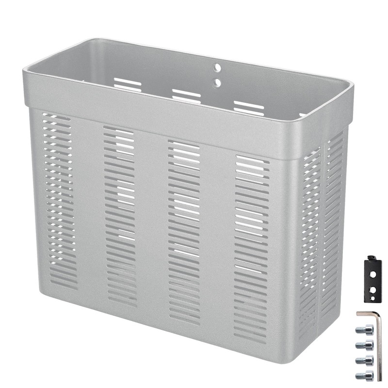 Yescom Storage Basket Organizer Holder for PC Mobile Cart Trolley Cart Silver