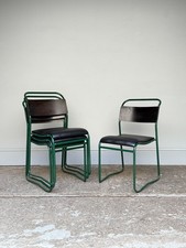 🚚 We Deliver - Set of 6 Vintage Bauhaus Stacking Chairs - Newly Upholstered