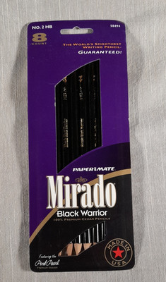  8 ct.  Mirado Black Warrior Pencils Purple Pack NOS Cedar Presharpened HB #2 