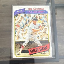 Topps 1984 Carl Yastrzemski Boston Red Sox #720 All-Star Auto Signed