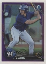 2016 Bowman Chrome Prospects Purple Refractor 141/250 Trent Grisham Clark 00kj
