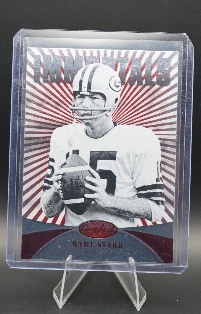 2013 Panini Certified - Immortals Bart Starr #154 Platinum Red (HOF)
