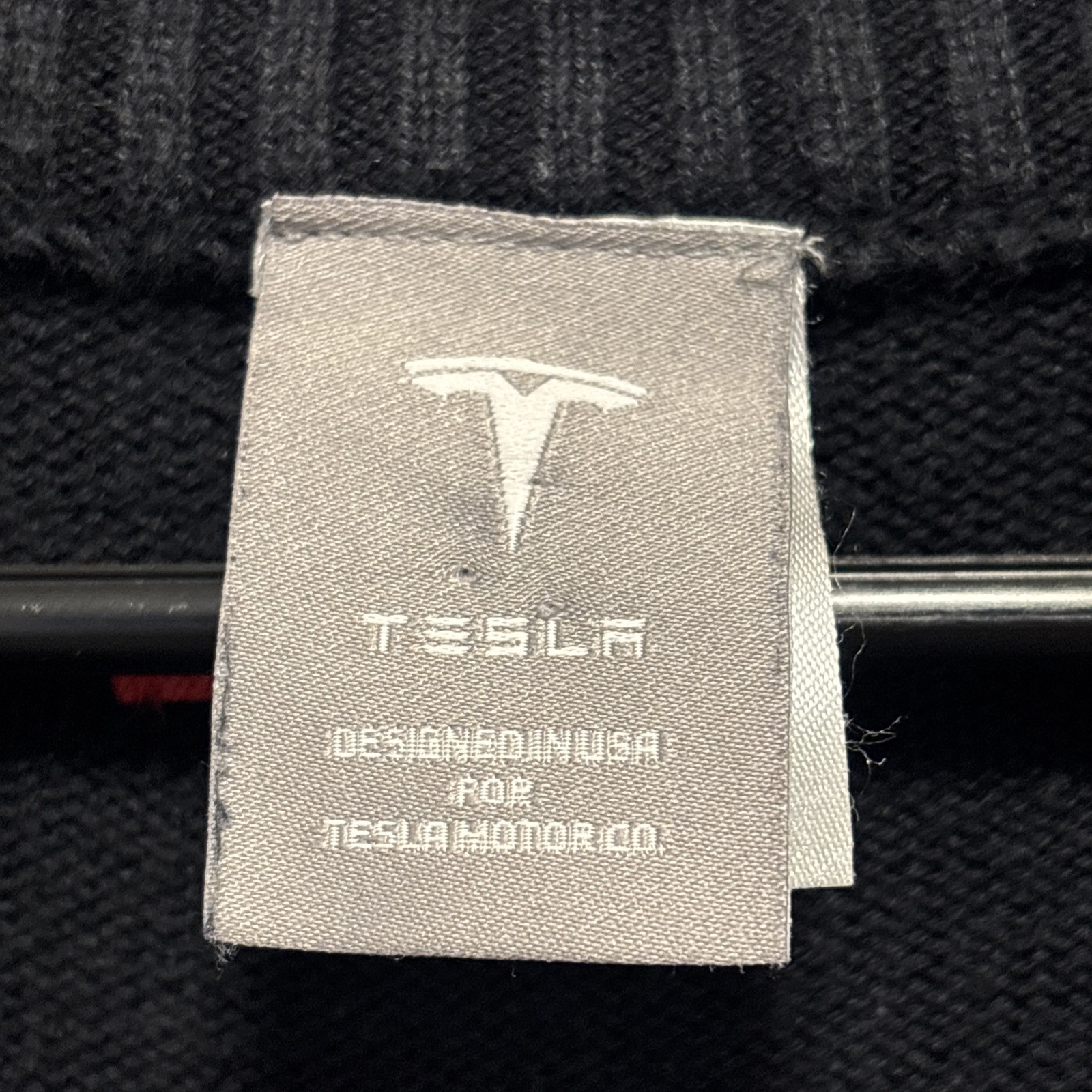 Tesla Motors Quarter Zip Sweater Mens Black Rare Size 4X-XXXXL image 4