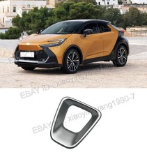 Tapicería de cubierta de volante plateada mate para Toyota C-HR CHR 2025 ABS