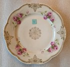 Antique Early 1900s Bavarian Floral Rose Design Gold Trim Plates 7 1/2 Inch 0 — photo 5