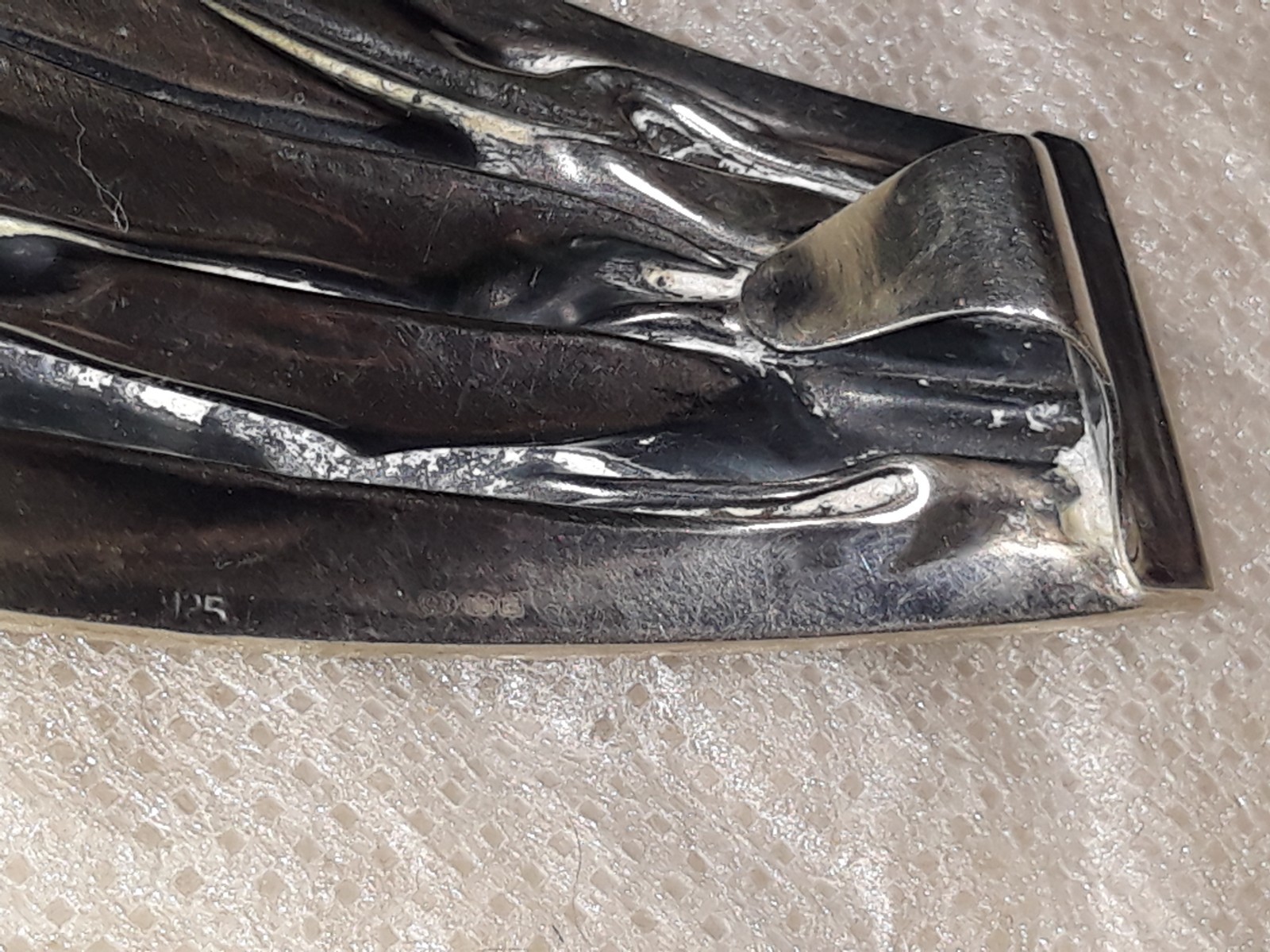 large sterling silver pendant statement piece han… - image 3