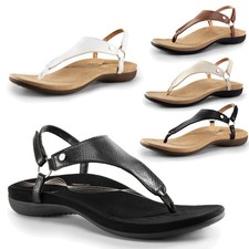 Women Flat Sandals Soft Cushion Arch Support Summer T-Strap Thong Sandals NEW