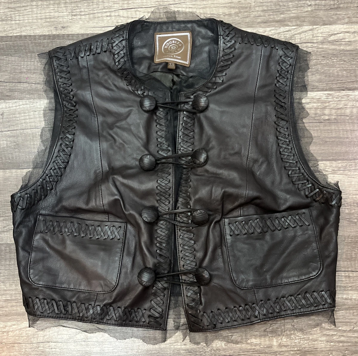 Veste De Femme Double D Ranch En Jean Et Cuir Brodé – Édition Edelweiss – Taille XS