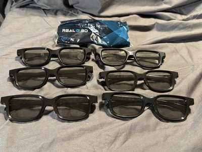 Lot of 7 RealD 3D Glasses Movie Theater Passive 3D One New Sealed